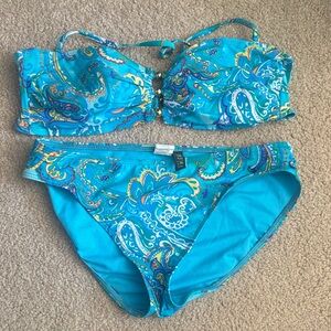 Ralph Lauren Turquoise Paisley Swimwear